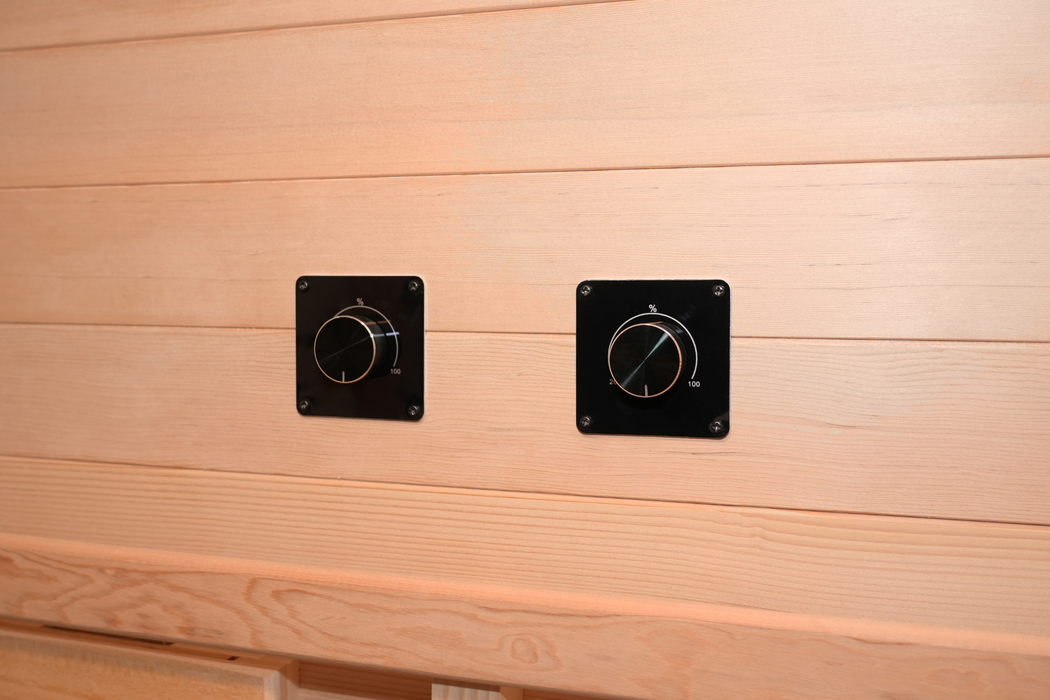 Blisspod | Vénitien | Sauna intérieur premium à spectre complet en hemlock canadien à faible EMF | 10 chauffages | Chromothérapie et réflexologie | 2 personnes