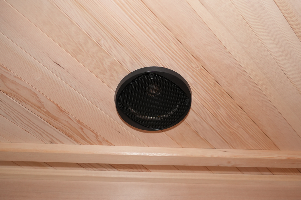 Blisspod | Venetian | Sauna d'intérieur premium en ciguë canadienne à spectre complet, ultra faible EMF | 11 chauffages | réflexologie et chromothérapie | 3 personnes