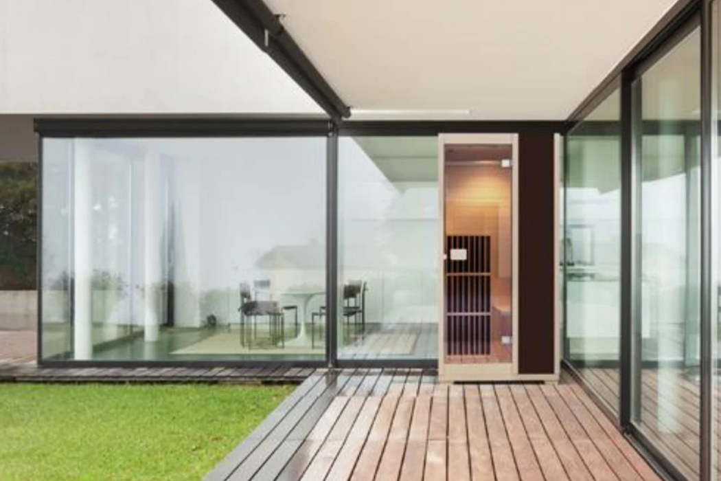 Blisspod | Vienne | Sauna à infrarouge lointain | Cèdre rouge du Canada Très faible CEM | 72,8" H x 35,4" L x 25,6" P | 1 personne