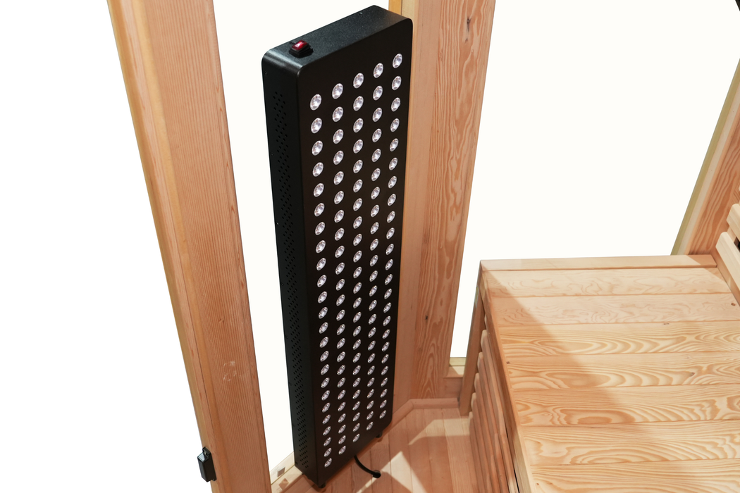 Blisspod | Venetian | Sauna d'intérieur premium en ciguë canadienne à spectre complet, ultra faible EMF | 11 chauffages | réflexologie et chromothérapie | 3 personnes