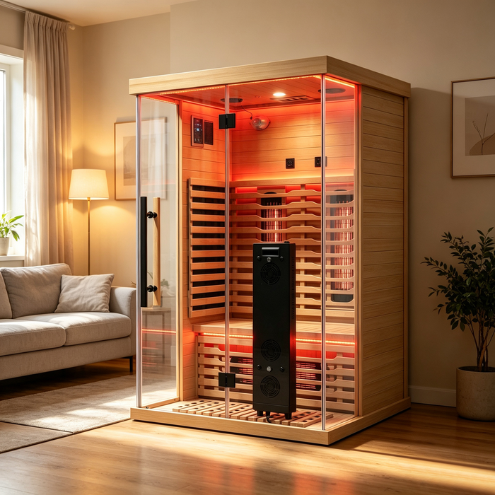 Blisspod I Vantaa RED I All-In-One - Full Spectrum + Red Light Therapy I Indoor Premium Sauna I 2 Person