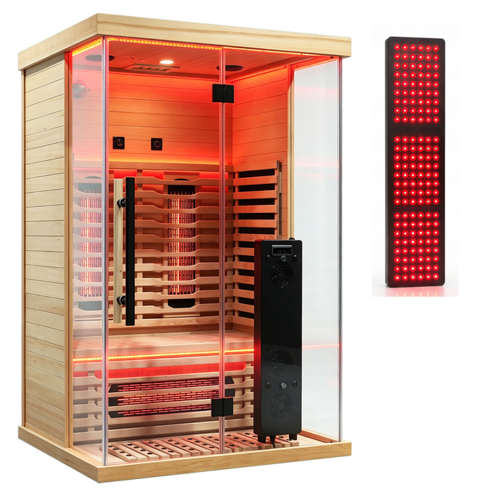 Blisspod I Vantaa RED I All-In-One - Full Spectrum + Red Light Therapy I Indoor Premium Sauna I 2 Person