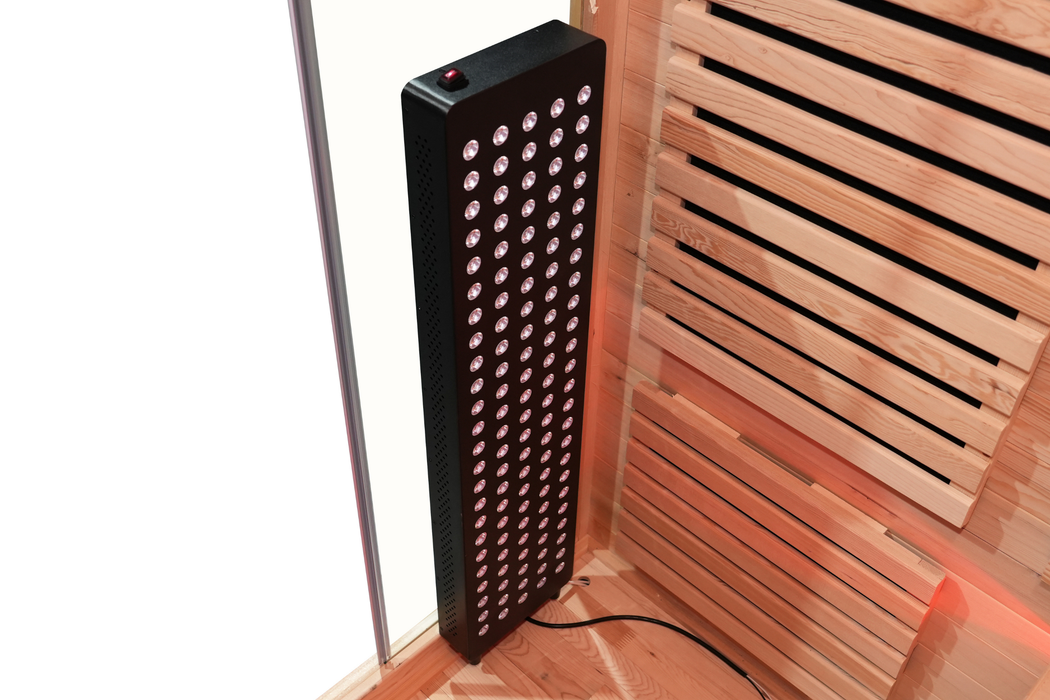 Blisspod | Venetian | Sauna d'intérieur premium en ciguë canadienne à spectre complet, ultra faible EMF | 11 chauffages | réflexologie et chromothérapie | 3 personnes