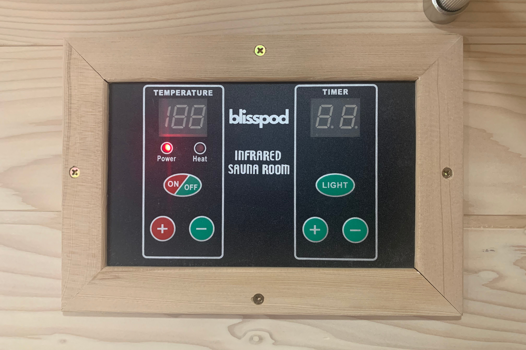 Blisspod | Vienne | Sauna à infrarouge lointain | Cèdre rouge du Canada Très faible CEM | 72,8" H x 35,4" L x 25,6" P | 1 personne