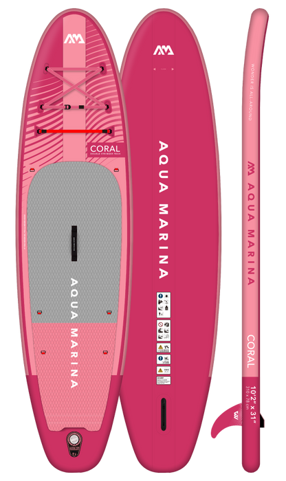 Aqua Marina CORAL-R 10'2" Inflatable Paddle Board All-Around Advanced SUP (2023)
