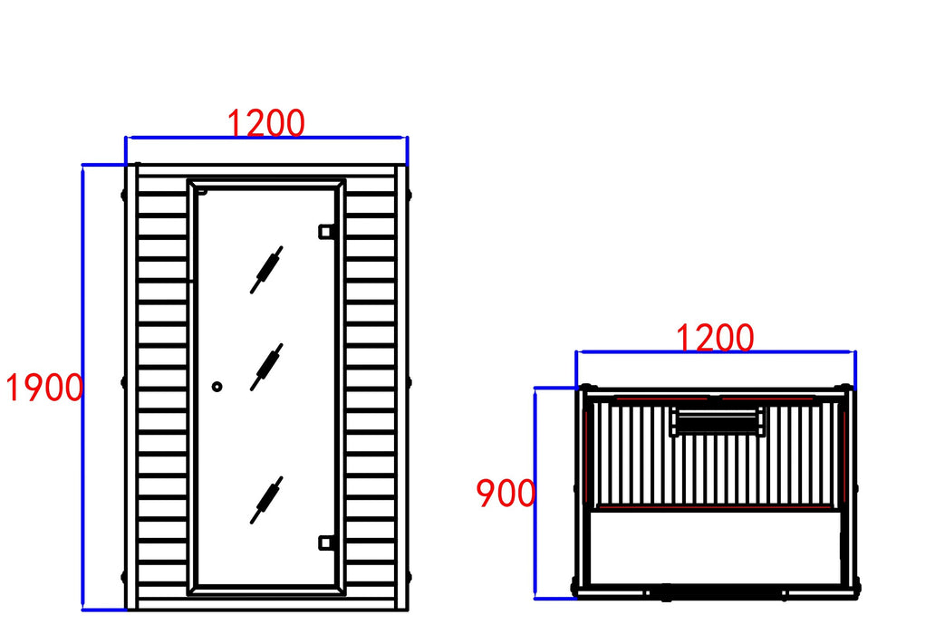 Blisspod, Vienna, Far Infrared Sauna Canadian Hemlock Very Low EMF Sauna, 4 Heaters – 2 Persons