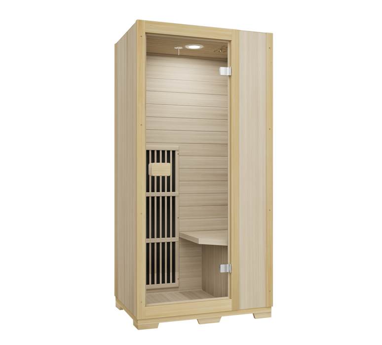 Blisspod, Vienna, Far Infrared Sauna Canadian Hemlock Very Low EMF Sauna, 3 Heaters – 1 Person