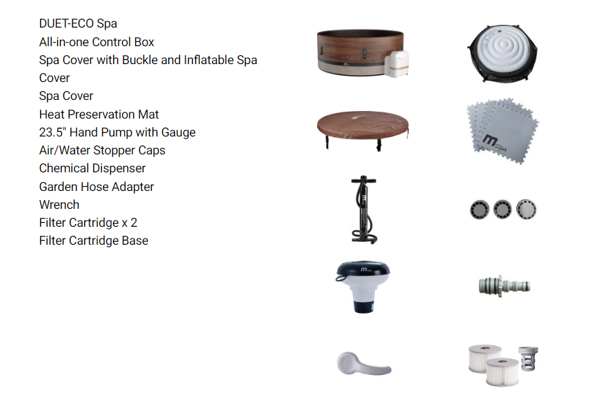 MSPA DUET, SÉRIE FRAME, Bain à remous et SPA gonflable – 6 personnes