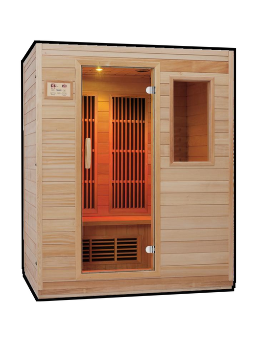 Blisspod, Vienna, Far Infrared Sauna Canadian Hemlock Very Low EMF Sauna, 6 Heaters – 3 Persons