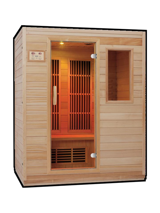 Blisspod, Vienna, Far Infrared Sauna Canadian Hemlock Very Low EMF Sauna, 7 Heaters – 3 Persons