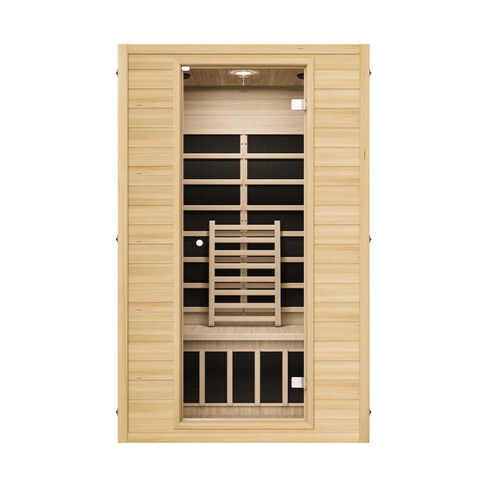 Blisspod, Vienna, Far Infrared Sauna Canadian Hemlock Very Low EMF Sauna, 4 Heaters – 2 Persons