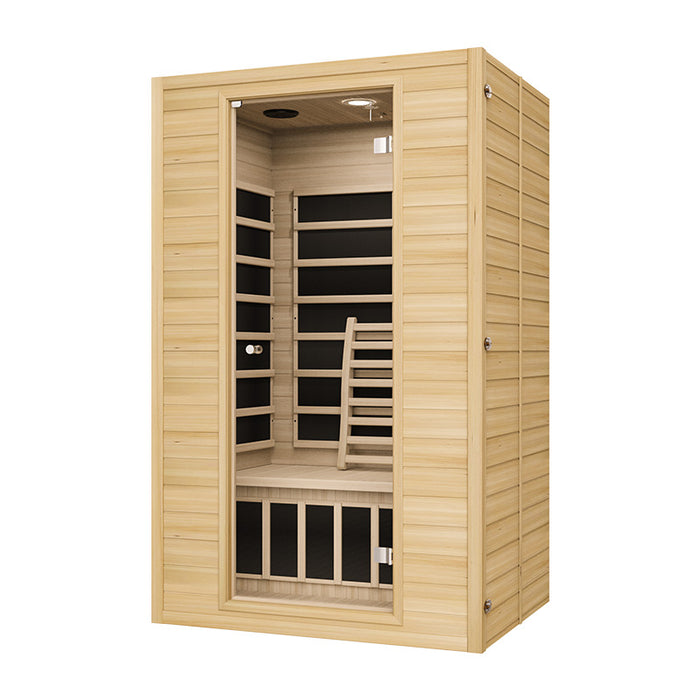 Blisspod, Vienna, Far Infrared Sauna Canadian Hemlock Very Low EMF Sauna, 4 Heaters – 2 Persons