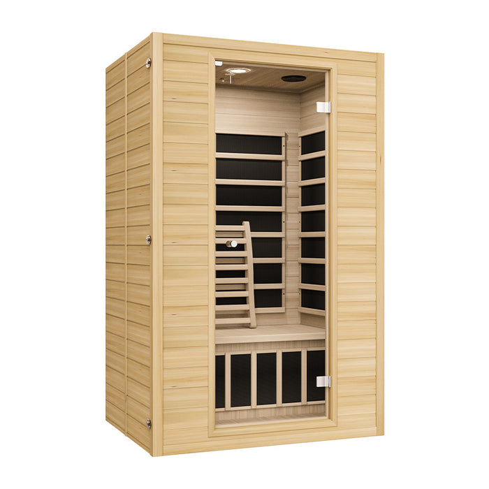 Blisspod, Vienne, Sauna Infrarouge Lointain en Hemlock Canadien Très Faible EMF Sauna, 4 Chauffages – 2 Personnes