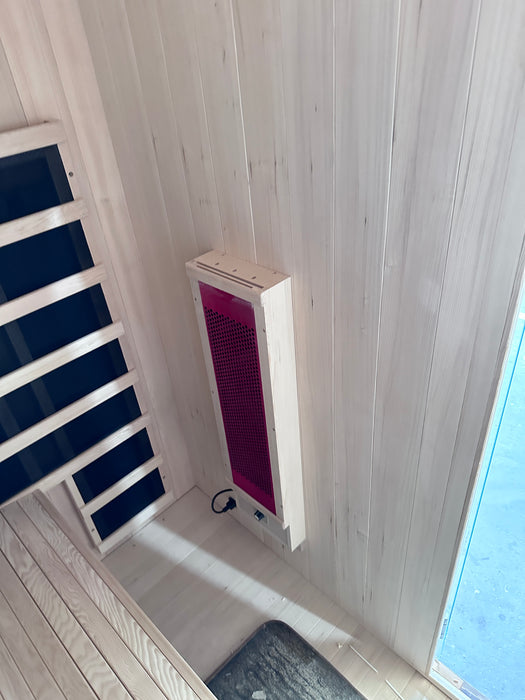 Blisspod, Milano, Full Spectrum Sauna Canadian Hemlock Ultra Low EMF, 7 Far Infrared & Red Glass Heater & Chromotherapy – 3 Person