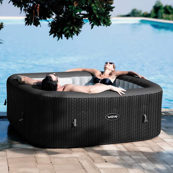 Wave | Pacific | 4/6-Person Inflatable Hot Tub | Square | Integrated Heater