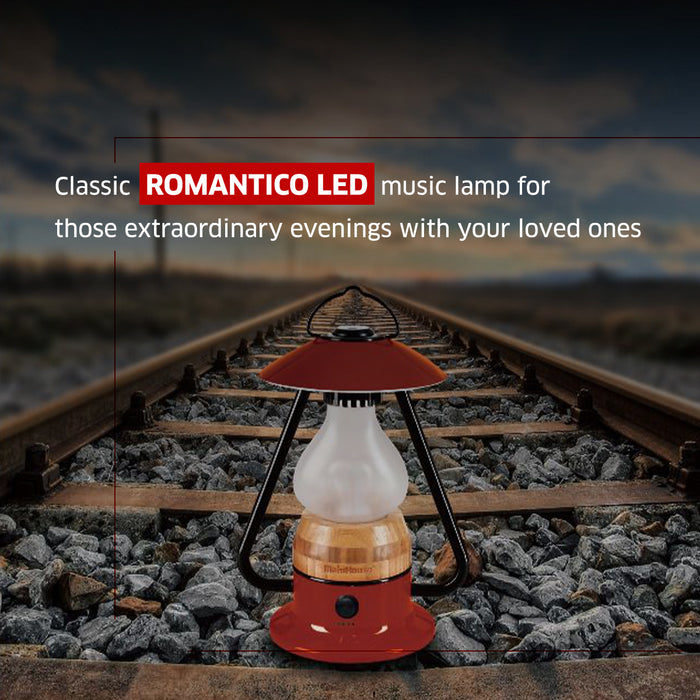 Lampe tout-en-un TRU De-LIGHT ROMANTICO LED, rechargeable, haut-parleur de musique Bluetooth - ROUGE FEU/JAUNE/BLEU AUQA/VERT/NOIR