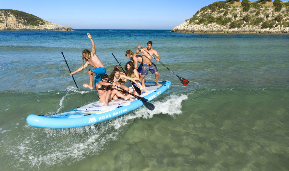 Aqua Marina Stand Up Paddle Board - MEGA 18'1"- Ensemble de SUP gonflable comprenant un sac de transport, une aileron et une pompe