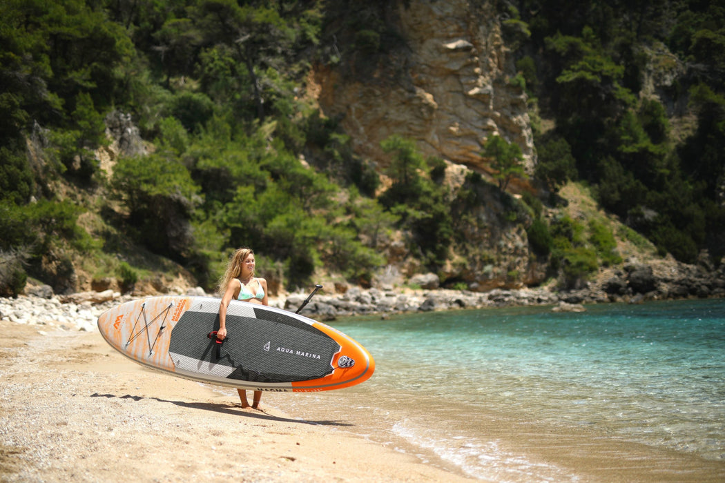Aqua Marina Stand Up Paddle Board - MAGMA 11'2"- Ensemble de SUP gonflable comprenant un sac de transport, une pagaie, une aileron, une pompe et un harnais de sécurité