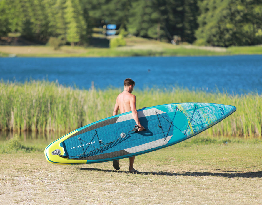 Aqua Marina Stand Up Paddle Board - HYPER 12'6"- Ensemble de SUP gonflable comprenant un sac de transport, une aileron, une pompe et un harnais de sécurité