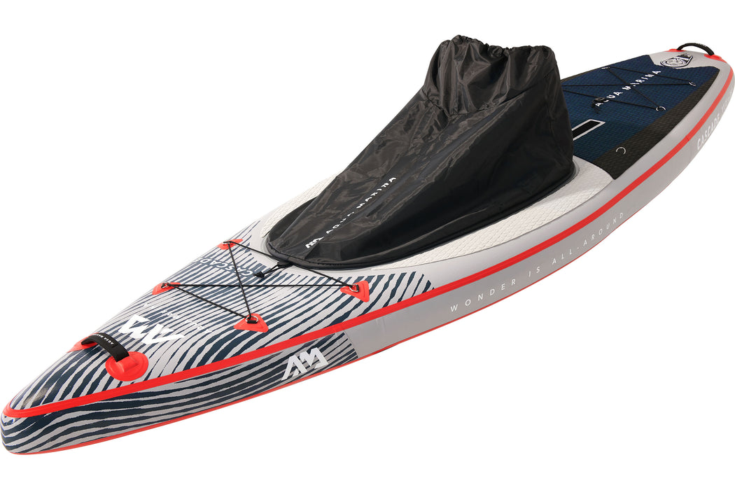 Aqua Marina KAYAK POLYVALENT/HYBRIDE - CASCADE 11'2"- Ensemble KAYAK gonflable comprenant un sac de transport, une pagaie, une aileron, une pompe, un harnais de sécurité, un siège de kayak et une jupe de pulvérisation