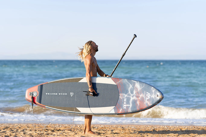 Aqua Marina Stand Up Paddle Board - WAVE 8'8"- Ensemble de SUP gonflable comprenant un sac de transport, une aileron, une pompe et une laisse de surf