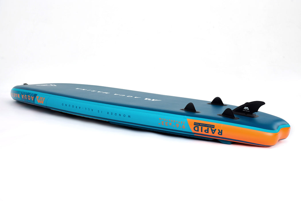 Aqua Marina Stand Up Paddle Board - RAPID 9'6"- Ensemble de SUP gonflable comprenant un sac de transport, une aileron, une pompe et un harnais de sécurité