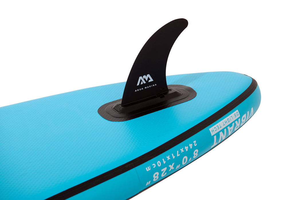 Aqua Marina Stand Up Paddle Board - VIBRANT 8'0"- Ensemble de SUP gonflable comprenant un sac de transport, une pagaie, une aileron, une pompe et un harnais de sécurité