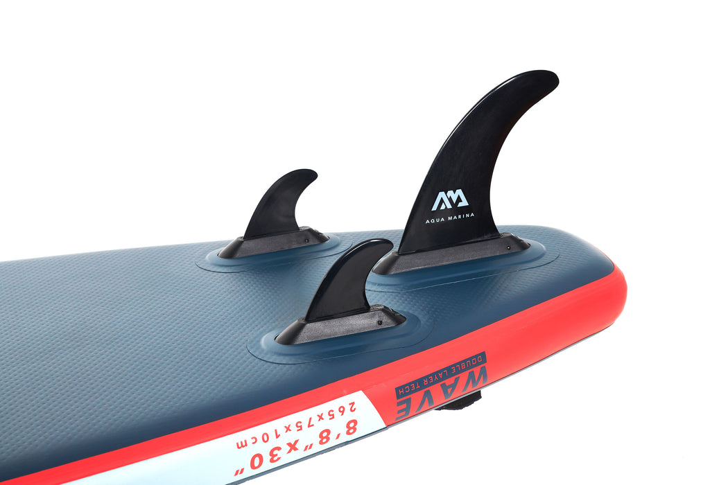 Aqua Marina Stand Up Paddle Board - WAVE 8'8"- Ensemble de SUP gonflable comprenant un sac de transport, une aileron, une pompe et une laisse de surf