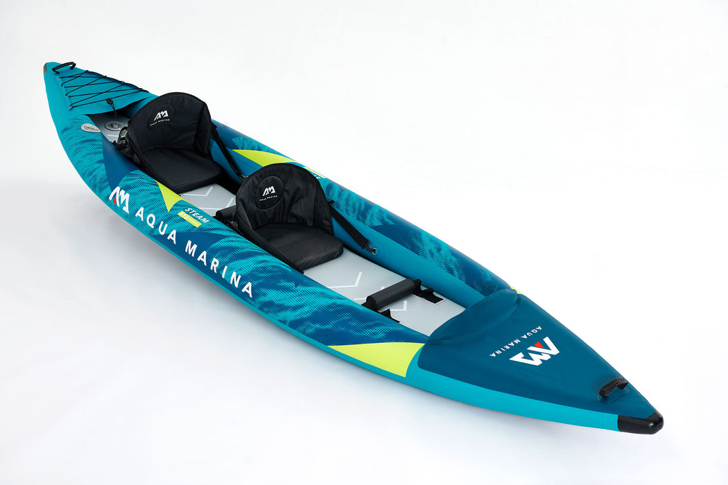 Aqua Marina, 2 personnes, KAYAK POLYVALENT/EAU BLANCHE - STEAM 13'6"- Ensemble de kayak gonflable comprenant un sac de transport, une aileron, une pompe et un siège de kayak