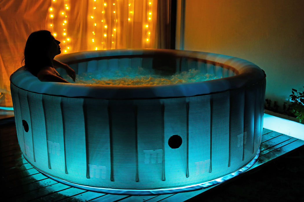 MSPA, STARRY, COMFORT SERIES, Inflatable Hot Tub & Spa, 138 Air Bubble System, LED, One Piece Quick Setup, Round - 6 Persons