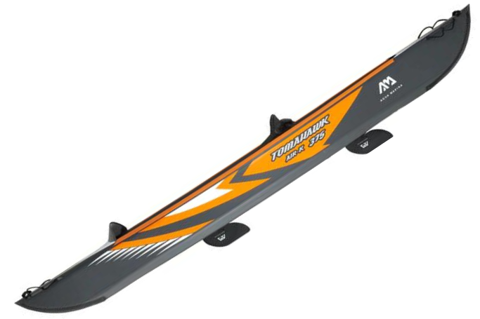 Aqua Marina KAYAK/CANOË À HAUTE PRESSION - TOMAHAWK AIR-K 12'4"- Ensemble de kayak gonflable comprenant un sac de transport, une aileron, une pompe et un siège de kayak