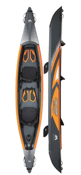 Aqua Marina KAYAK/CANOË À HAUTE PRESSION - TOMAHAWK AIR-K 14'5"- Ensemble de kayak gonflable comprenant un sac de transport, une aileron, une pompe et un siège de kayak