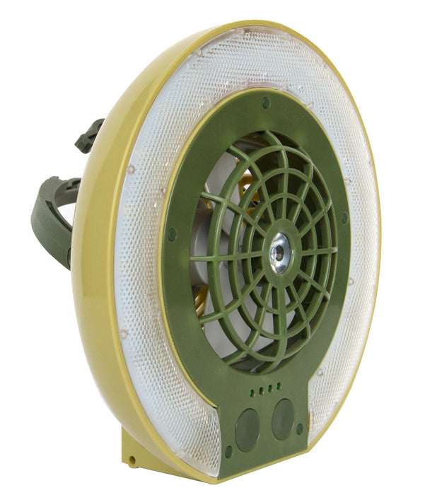 TRU De-LIGHT LiteBreeze LED Multi-Use Multipurpose Disc Fan / Light For Work / Play - Indoor / Outdoor Use