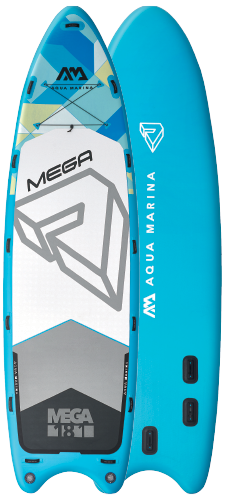 Aqua Marina Stand Up Paddle Board - MEGA 18'1"- Ensemble de SUP gonflable comprenant un sac de transport, une aileron et une pompe